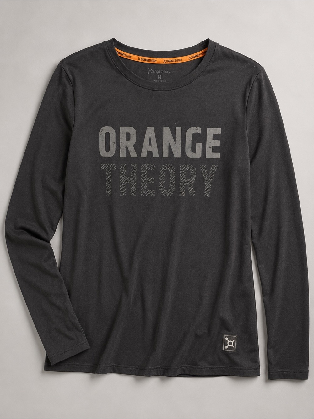 OrangeTheory Branded Long Sleeve Performance Tee Dark Charcoal Medium